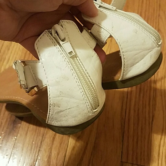 White/Gold Sandals - Picture 3 of 6